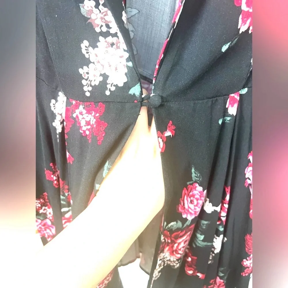 🌺TORRID Floral Fit & Flare Twill Coat🌺 - Picture 5 of 12